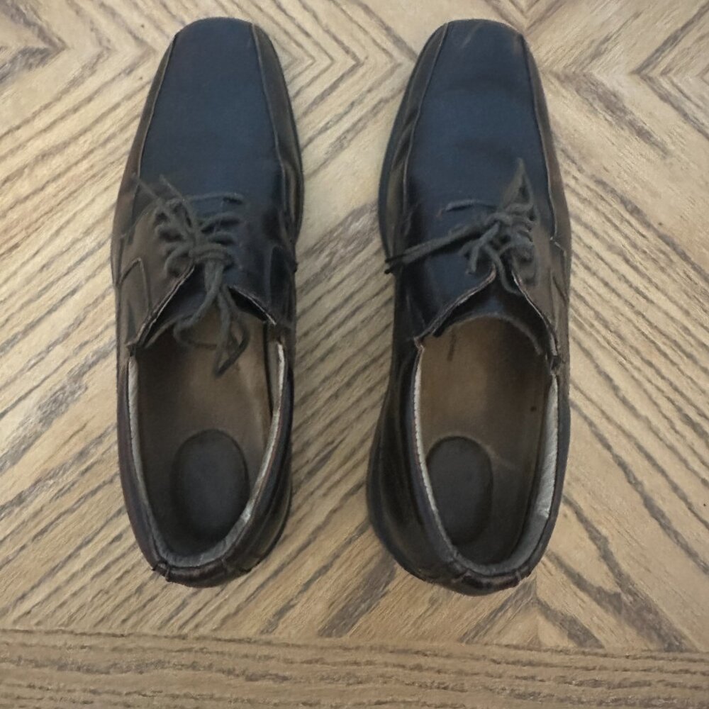 Florsheim Brown Leather Dress Shoes Lace Up Bicycle Toe Oxford Mens Size 12D - Picture 8 of 9